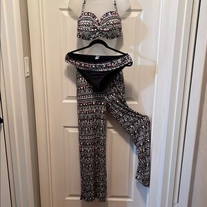 Black and White tribal Print Bikini Set